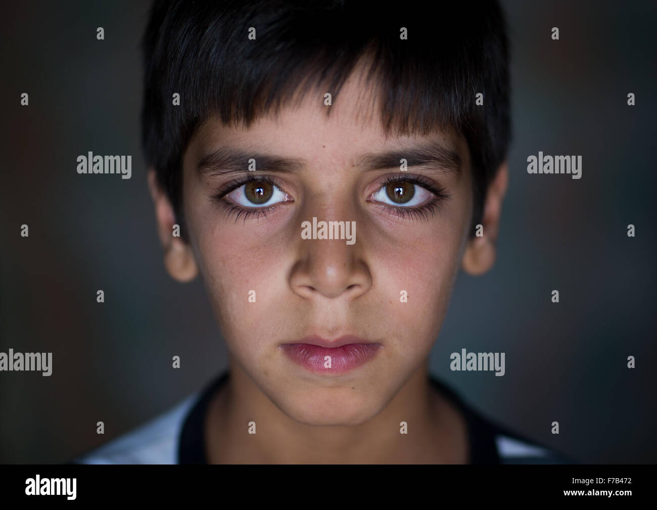 An Afghan Refugee Boy With Green Eyes, Isfahan Province, Kashan, Iran