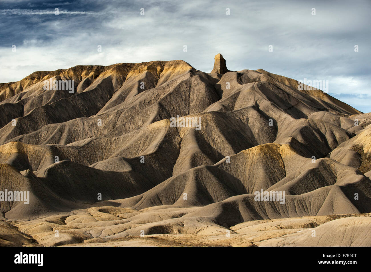 The Devil's Thumb, a feature in the Adobe Badlands of Delta, Colorado