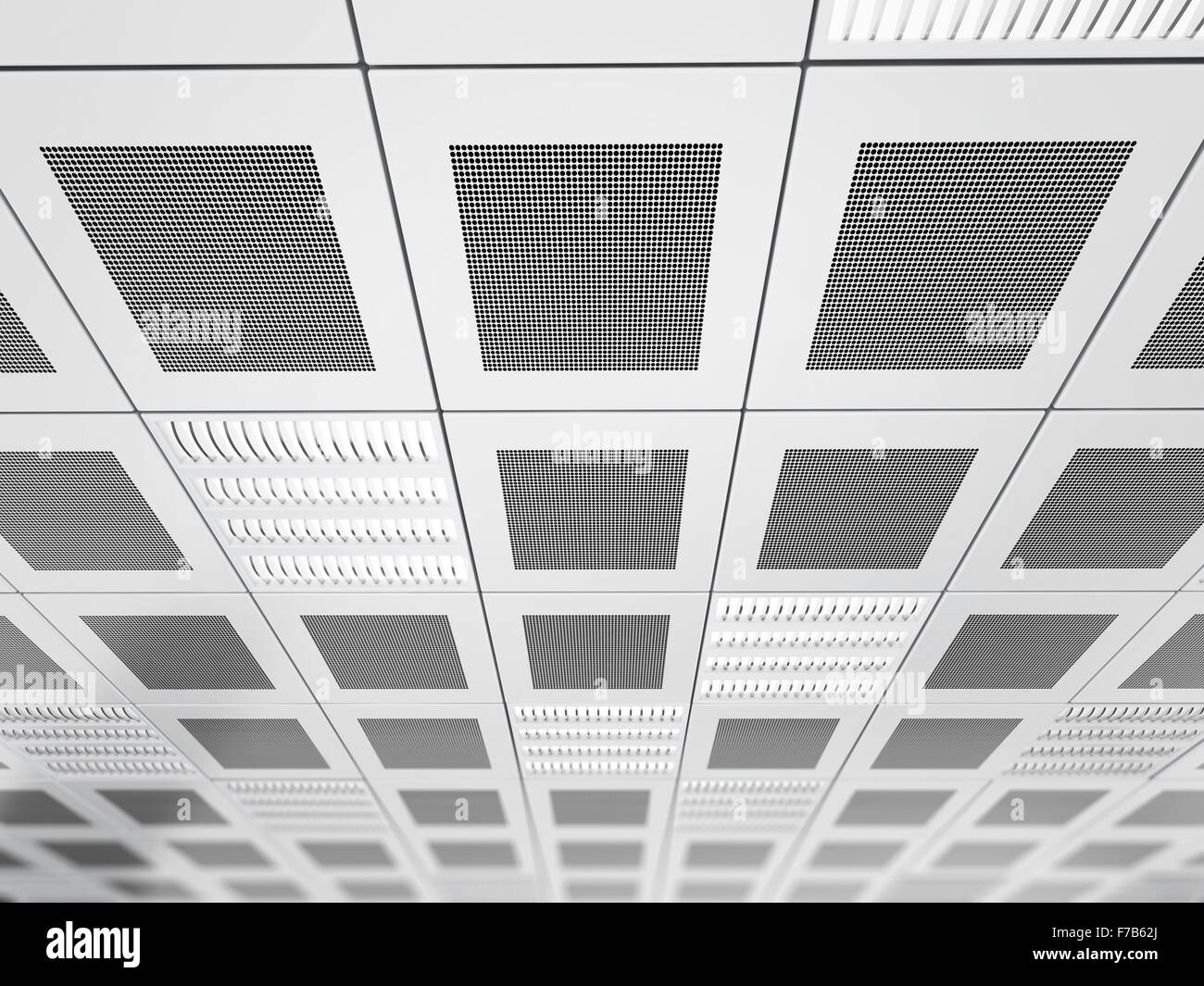 Suspended ceiling with rectangle tiles Stock Photo Alamy