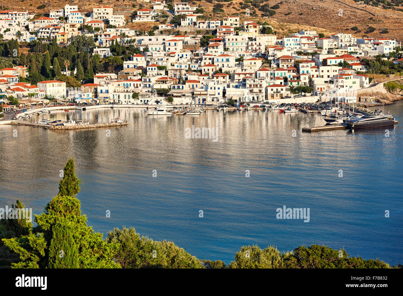 The picturesque village of Batsi in Andros, Greece Stock Photo Alamy