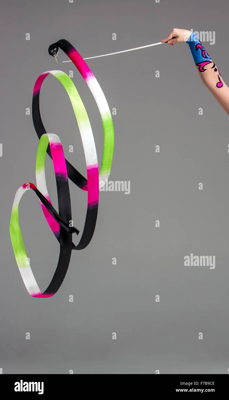The gymnastics ribbon Stock Photo - Alamy