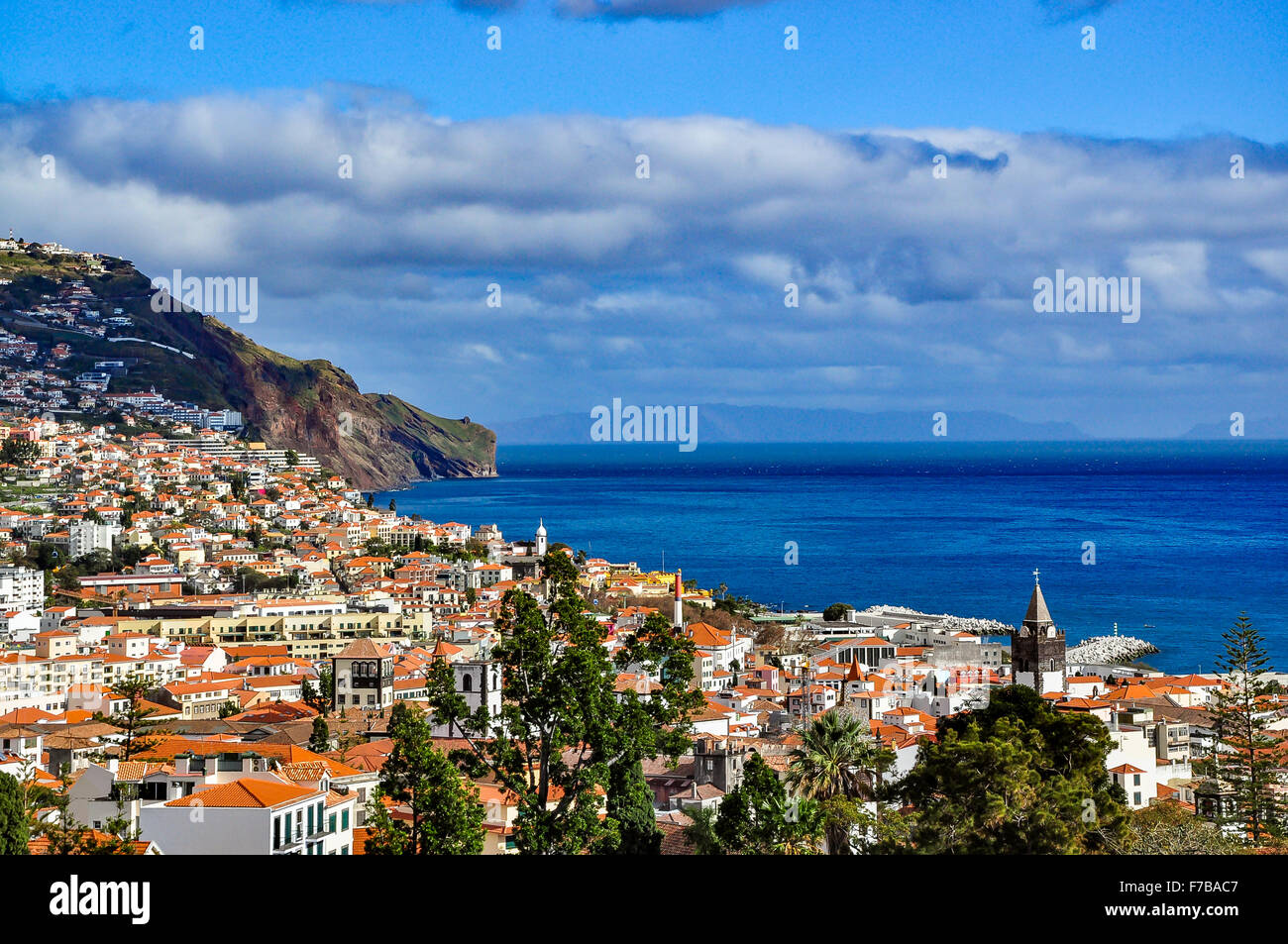 Panoramic view of Funchal, Madeira, Portugal Stock Photo