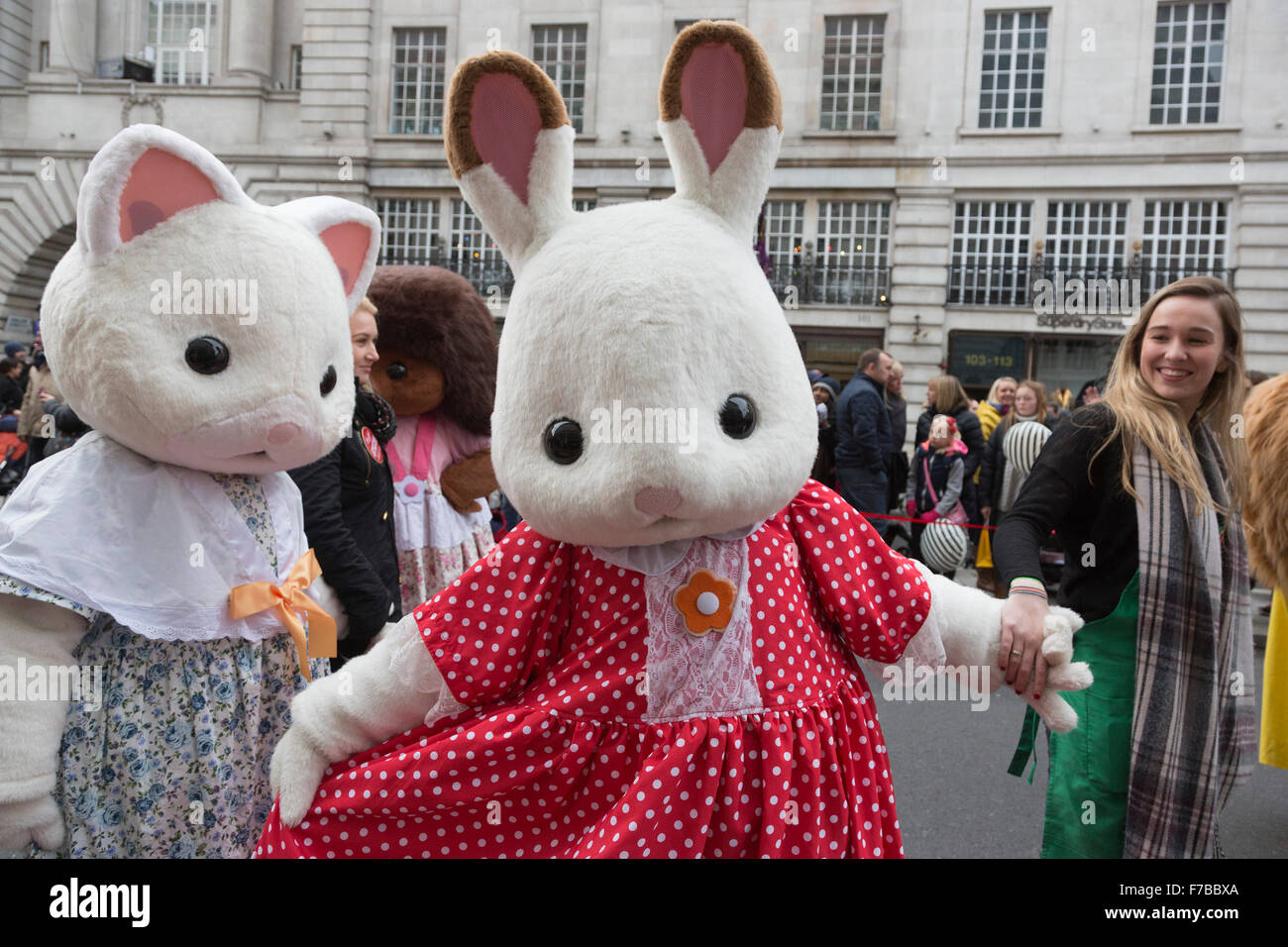 London UK. 28 November 2015. Characters from the Sylvanian