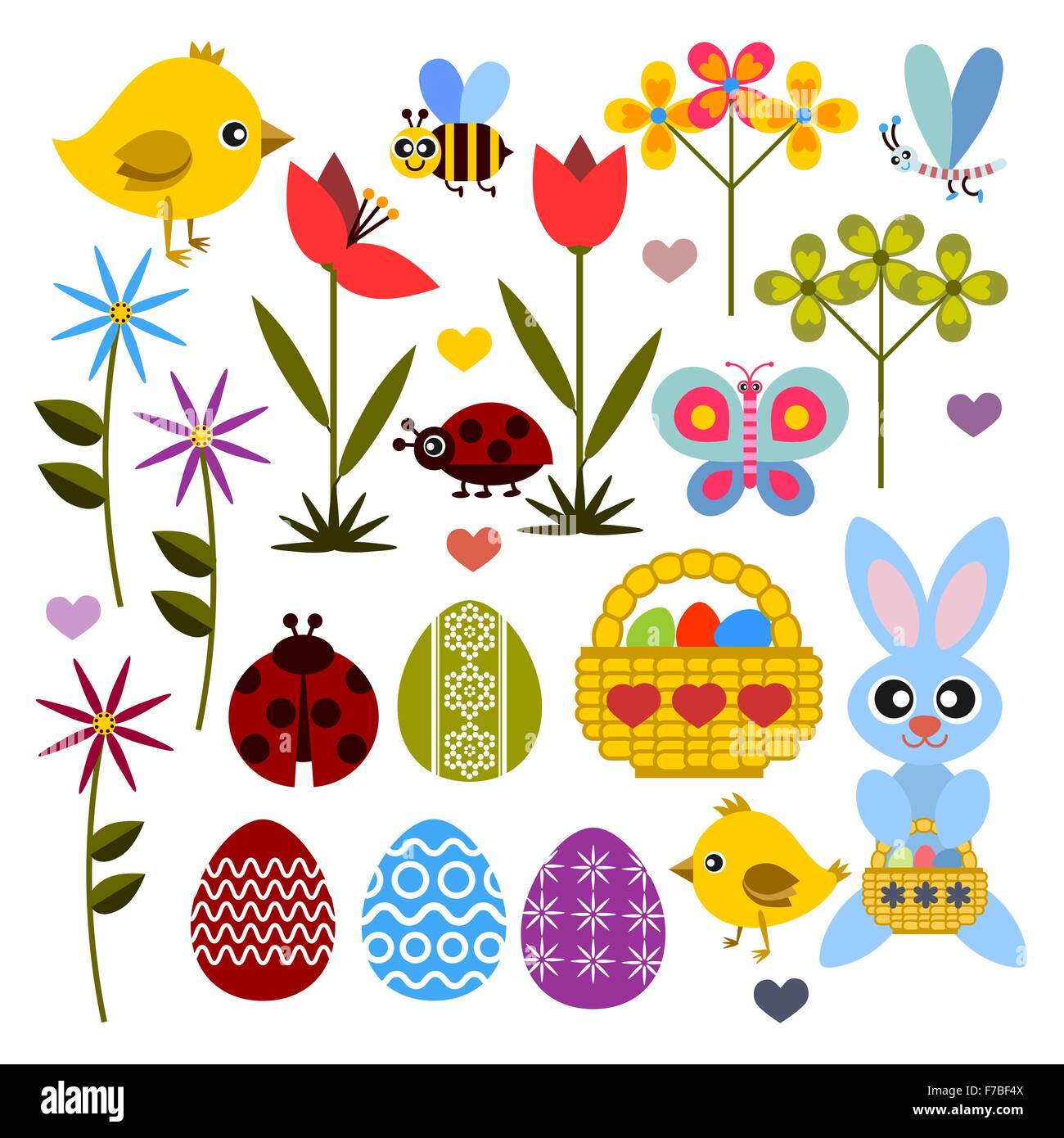 Set of flat colored icon for Easter Stock Vector Image & Art - Alamy