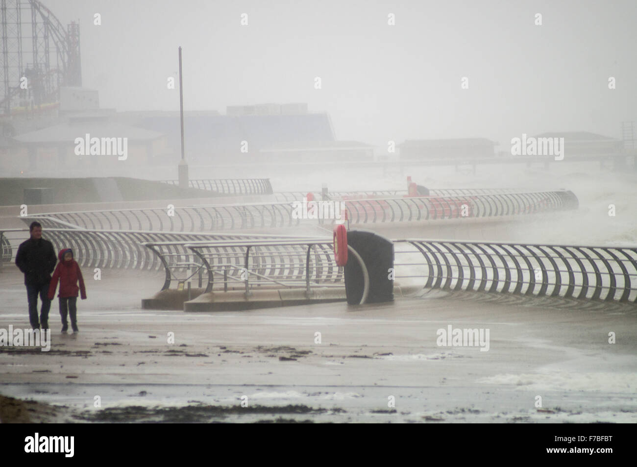 Blackpool promenade in rain hi-res stock photography and images - Alamy
