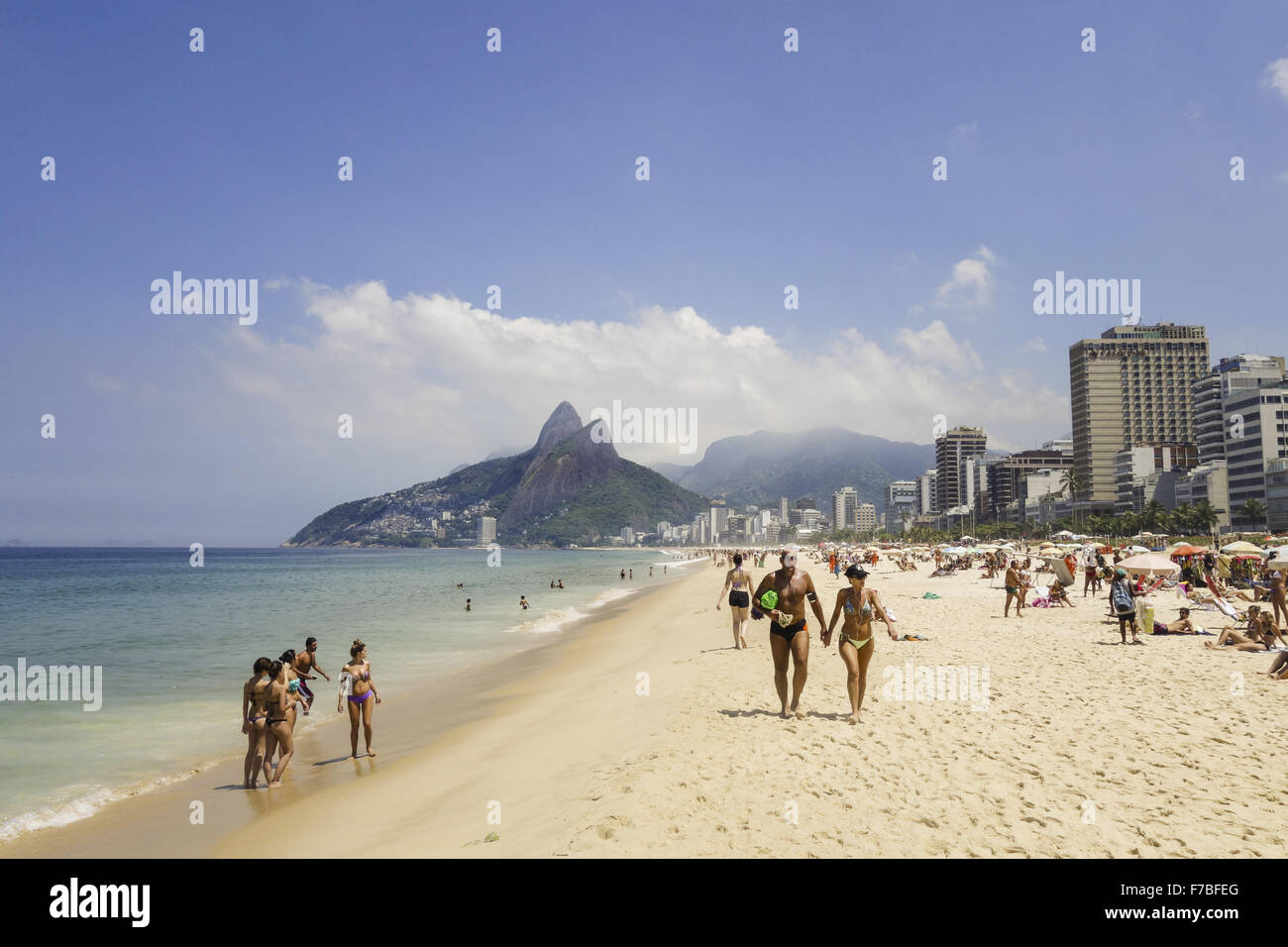 Rio De Janeiro Ipanema Beach Brazil Stock Photo Alamy