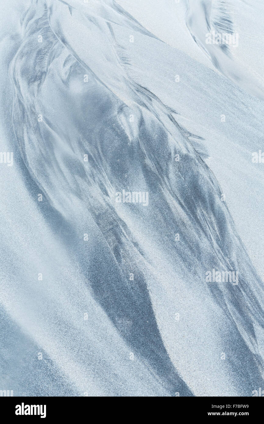 Sand patterns made from 2 different coloured sands. Stock Photo