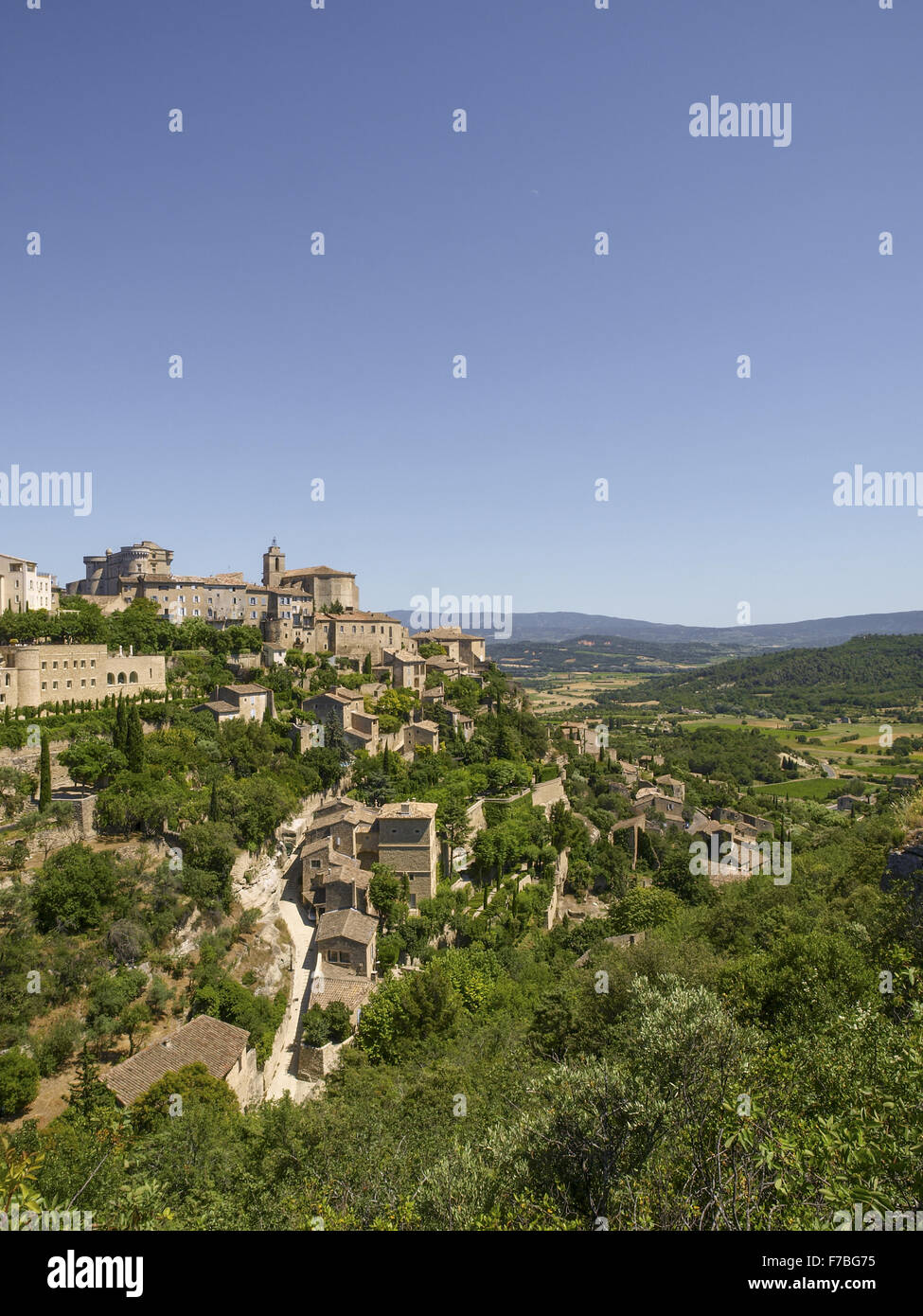 City view of Gordes, Provence, Frankreich, France, Gordes Stock Photo