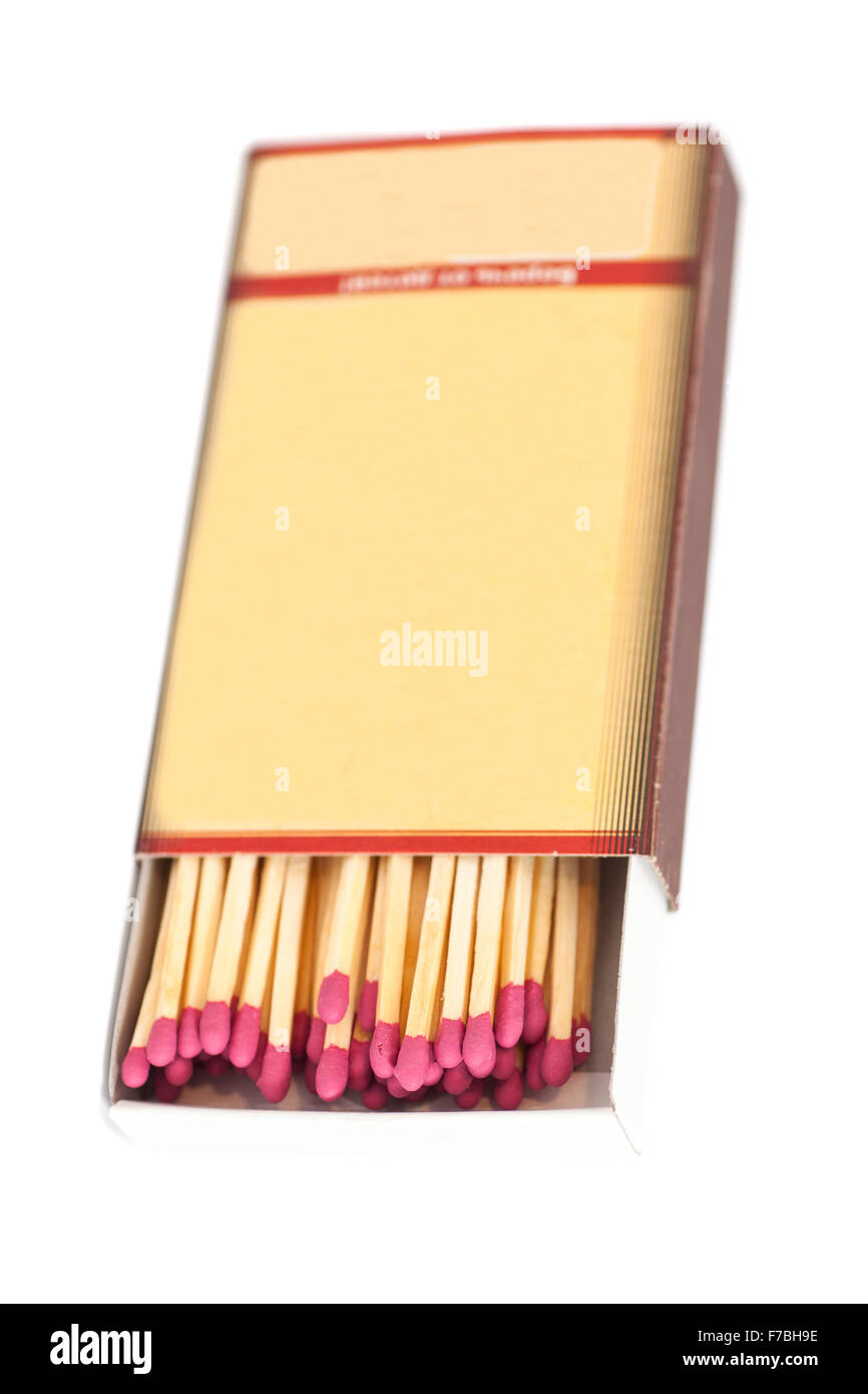 matches in box isolated on white Stock Photo Alamy