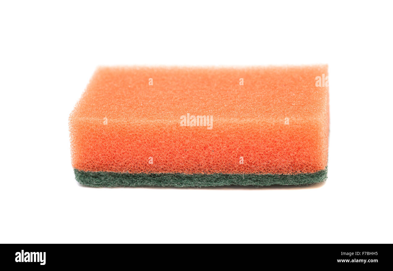 Kitchen sponge isolated on white background Stock Photo - Alamy