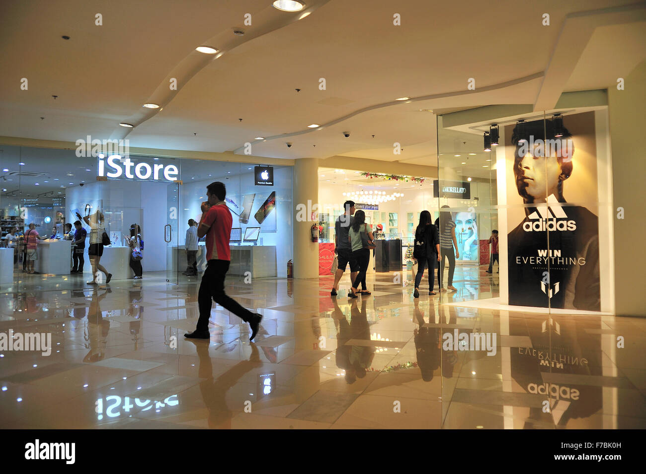 Ayala Center Cebu with iStore and Adidas Shops Philippines Stock Photo -  Alamy