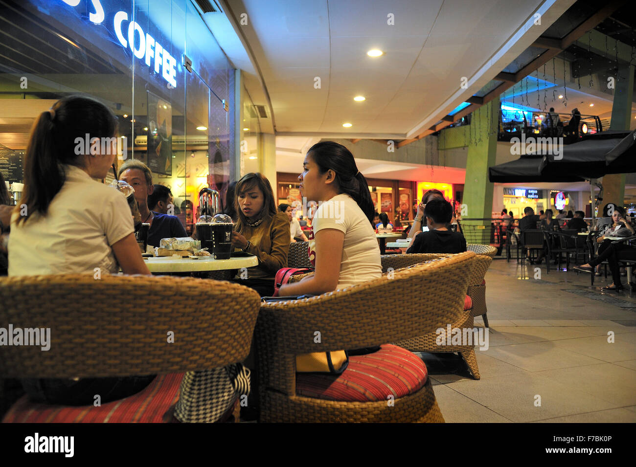 Bo's Coffee Shop Ayala Center Cebu City Philippines. Stock Photo