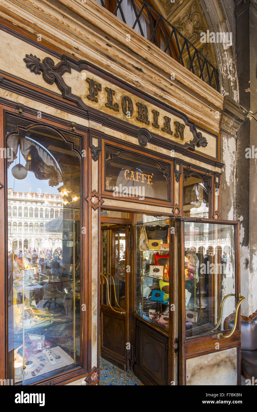 Venice, Venetia, Italy, Piazza San Marco, Cafe Florian Stock Photo - Alamy