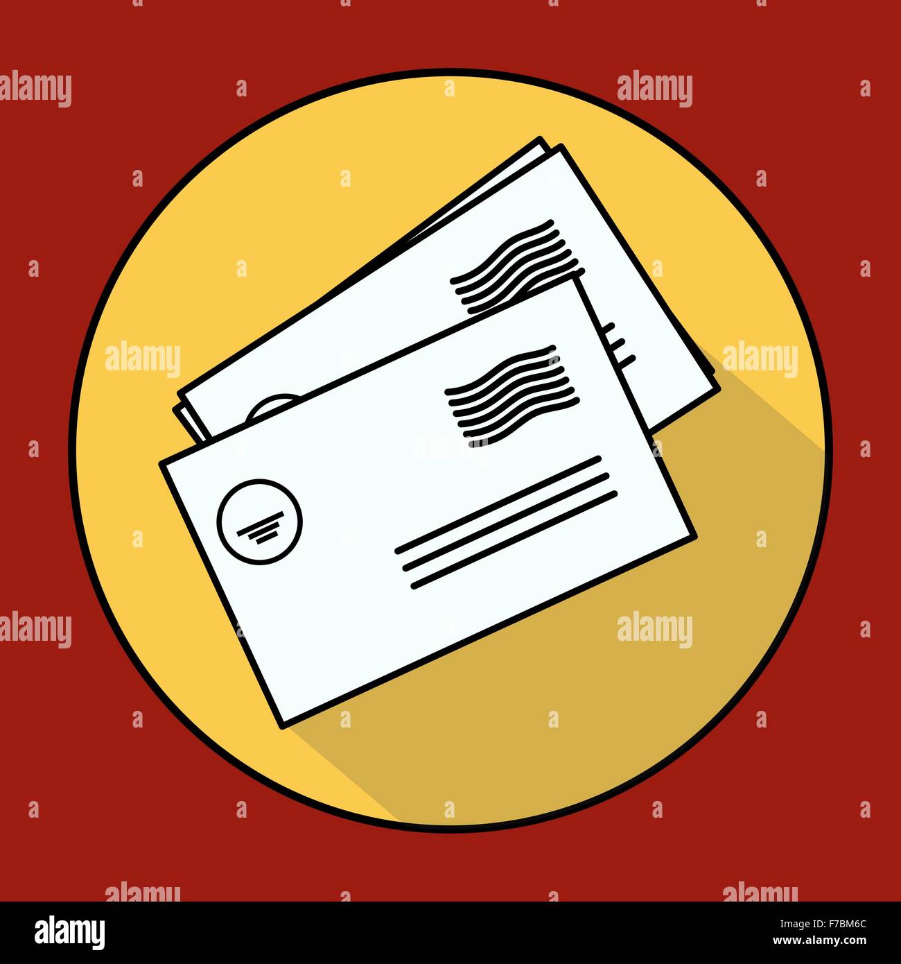 Envelope Mail icon, vector illustration. Flat design style Stock Vector