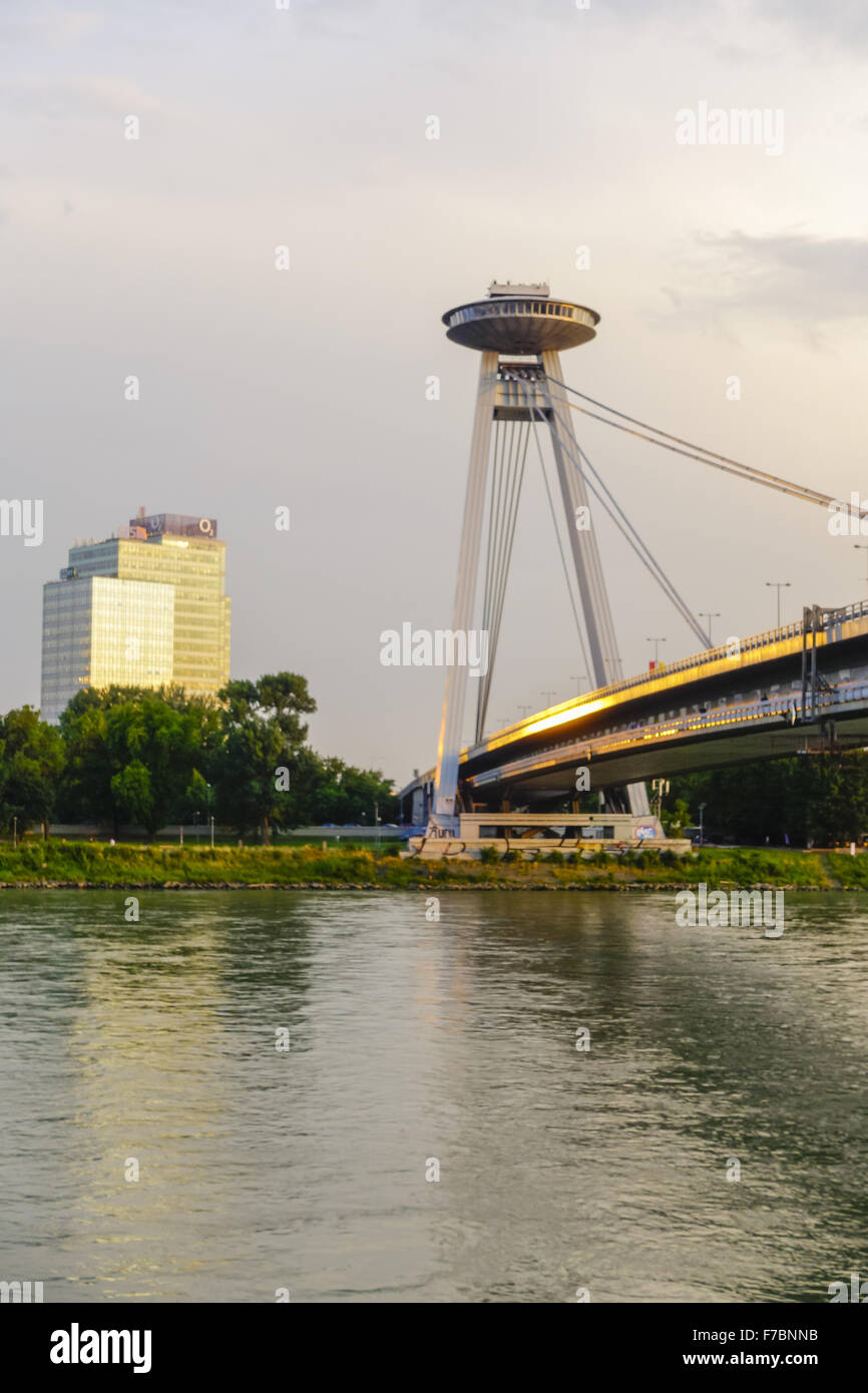 Bratislava, bridge Novy Most, Slovak Republic Stock Photo