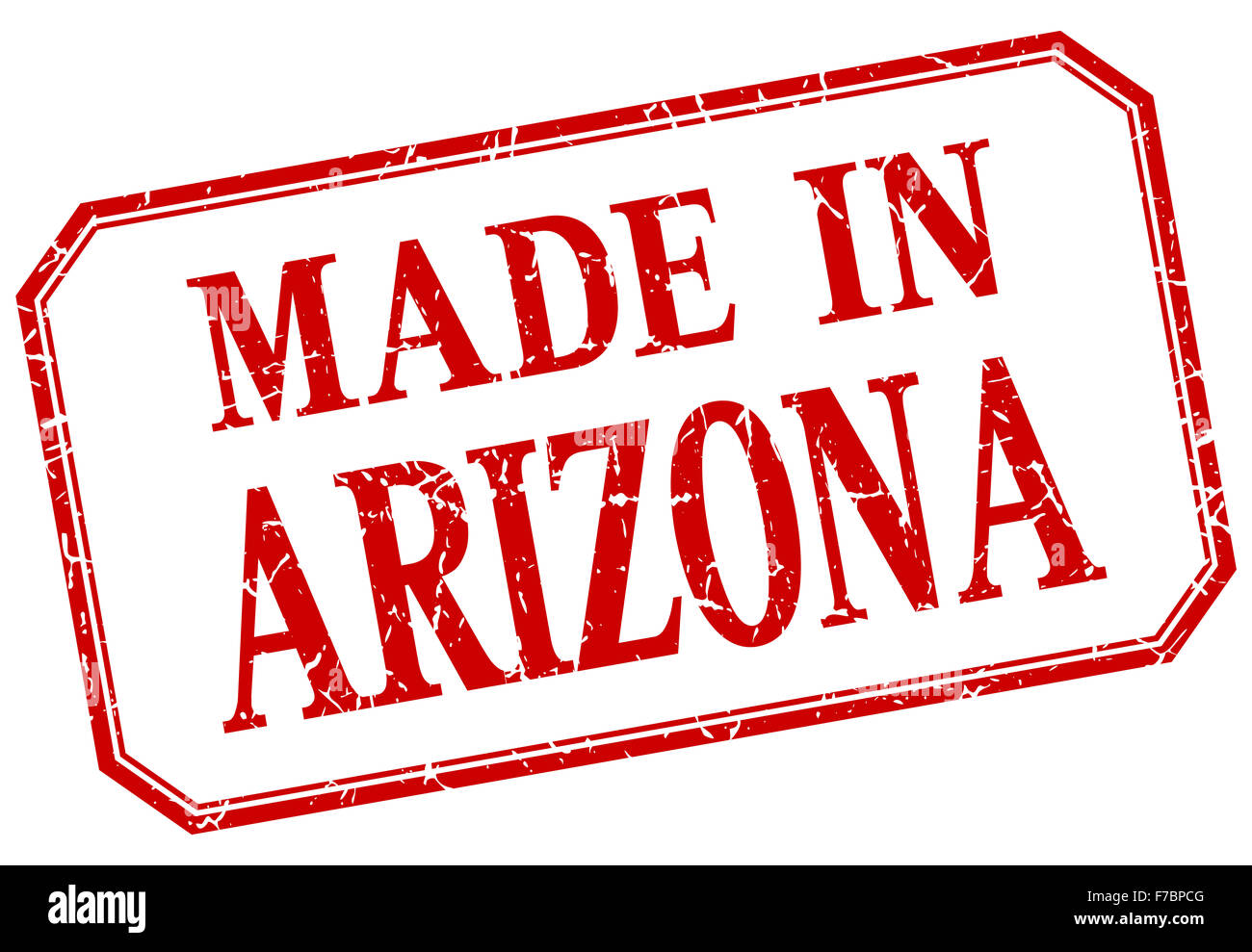 Arizona made in red vintage isolated label Stock Photo Alamy