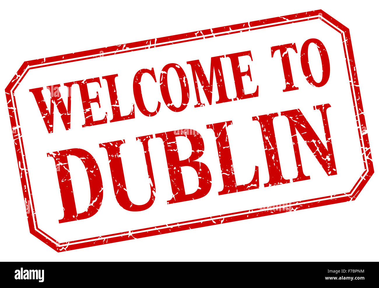 Dublin red vintage isolated label Stock Photo Alamy