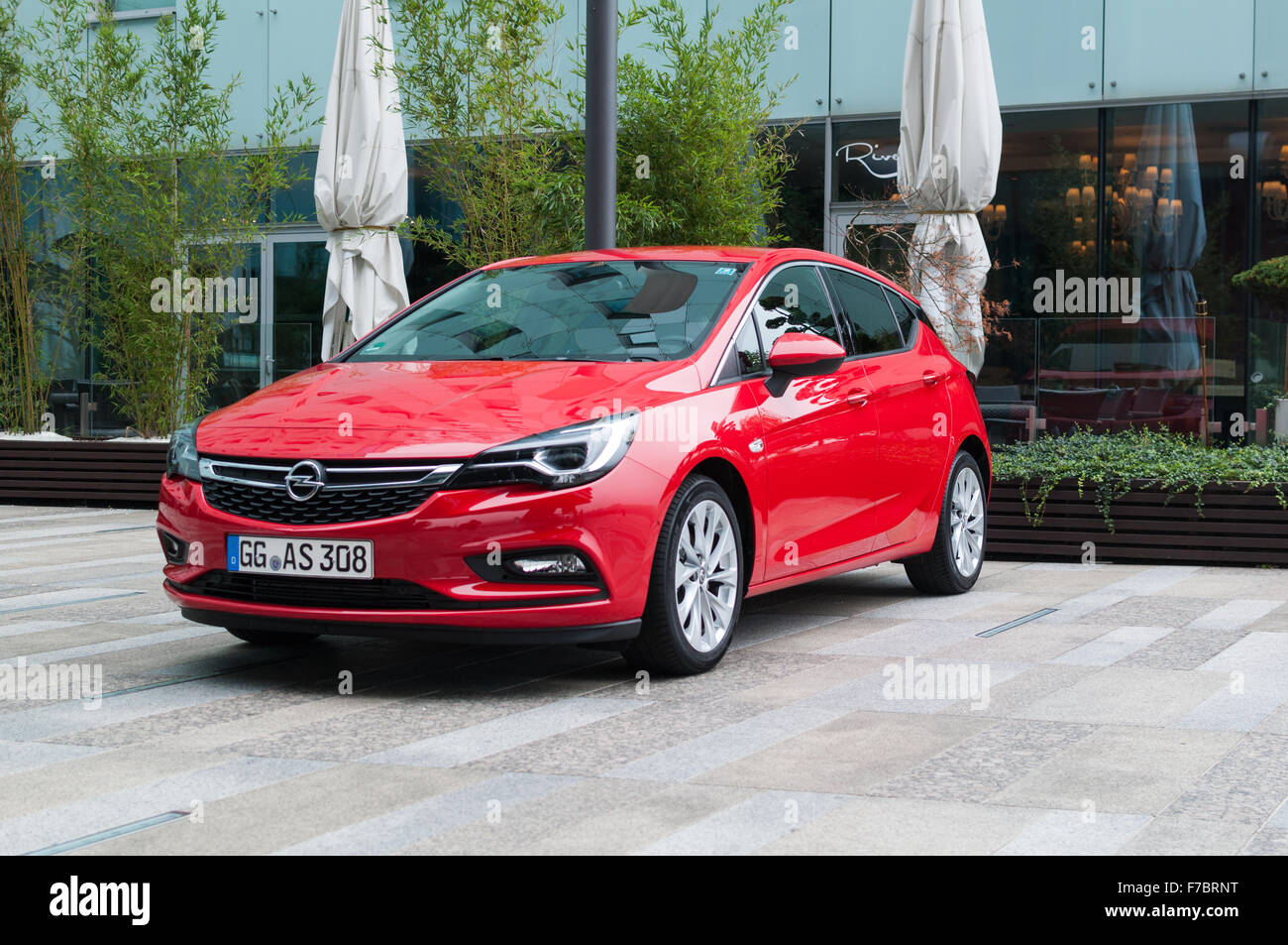 2015 Opel Astra in red Stock Photo