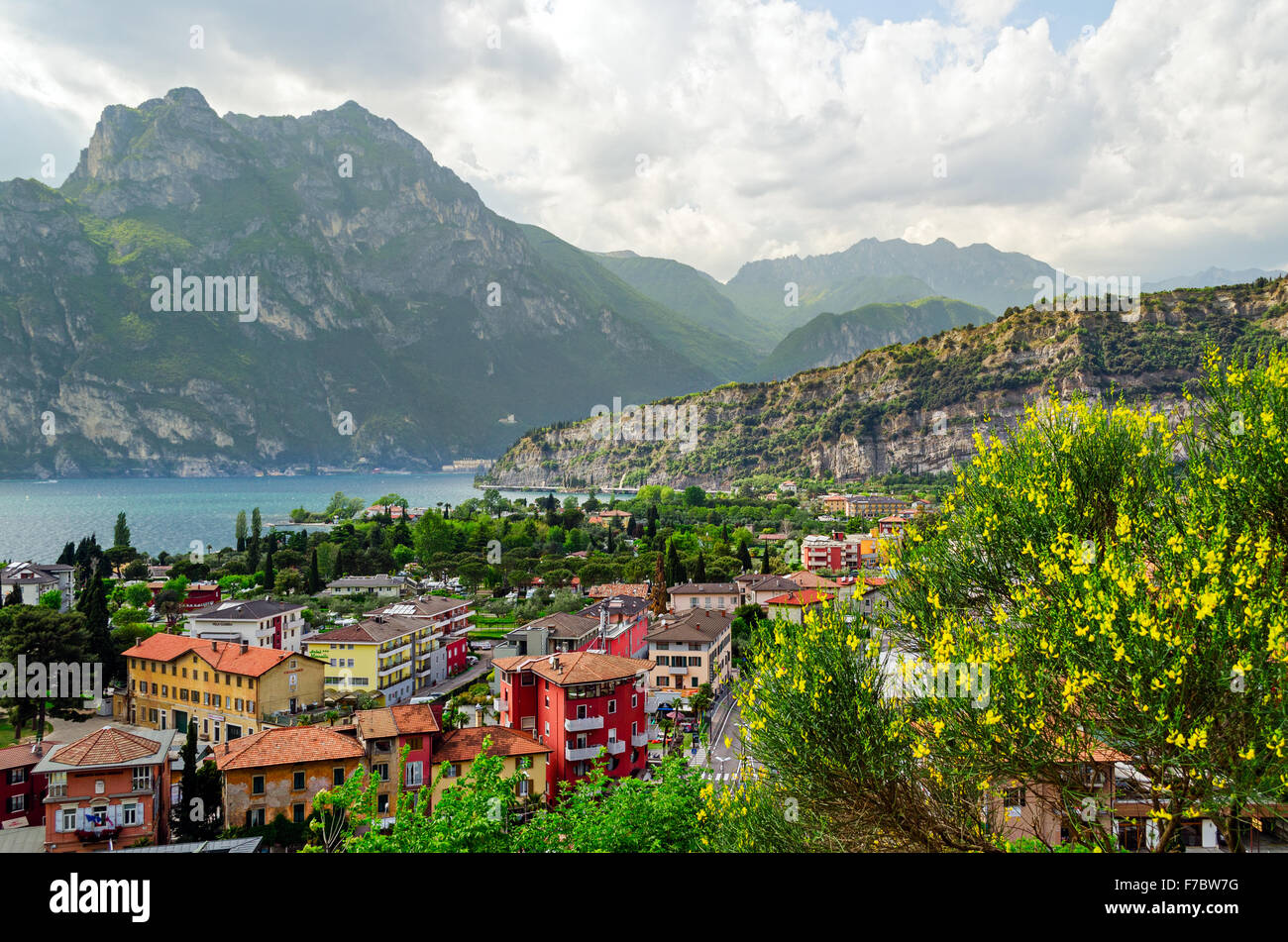 Lake Garda, Town of Torbole (Trentino, Italy) Stock Photo