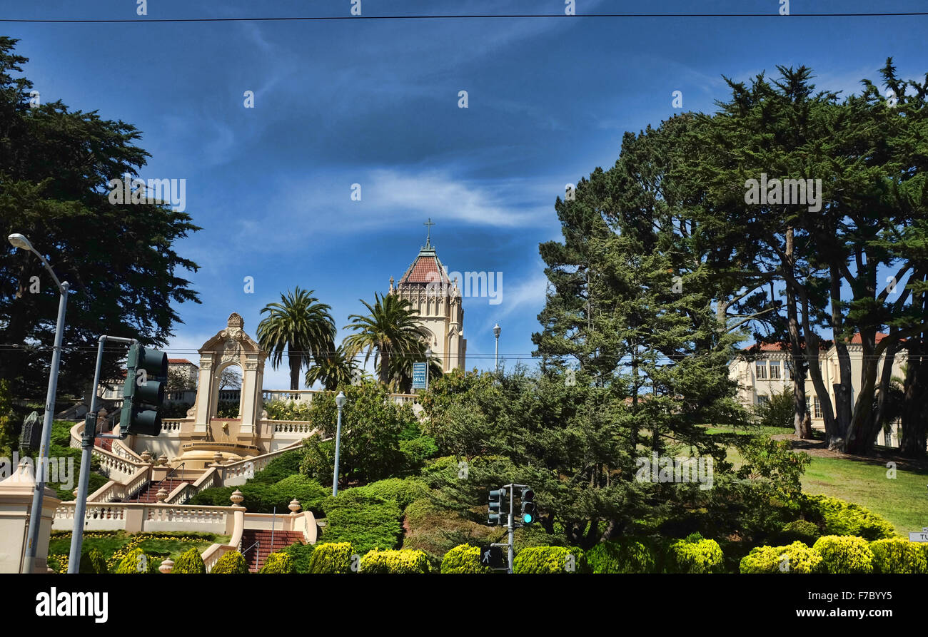Campus of University of San Francisco Stock Photo