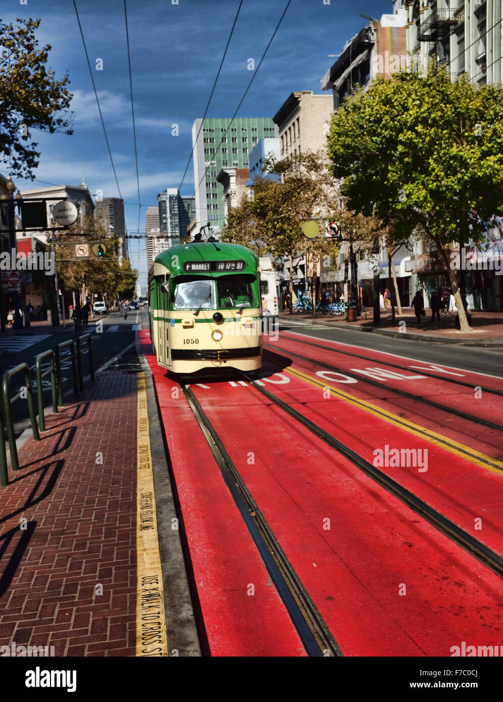 Downtown trolley in San Francisco Stock Photo - Alamy