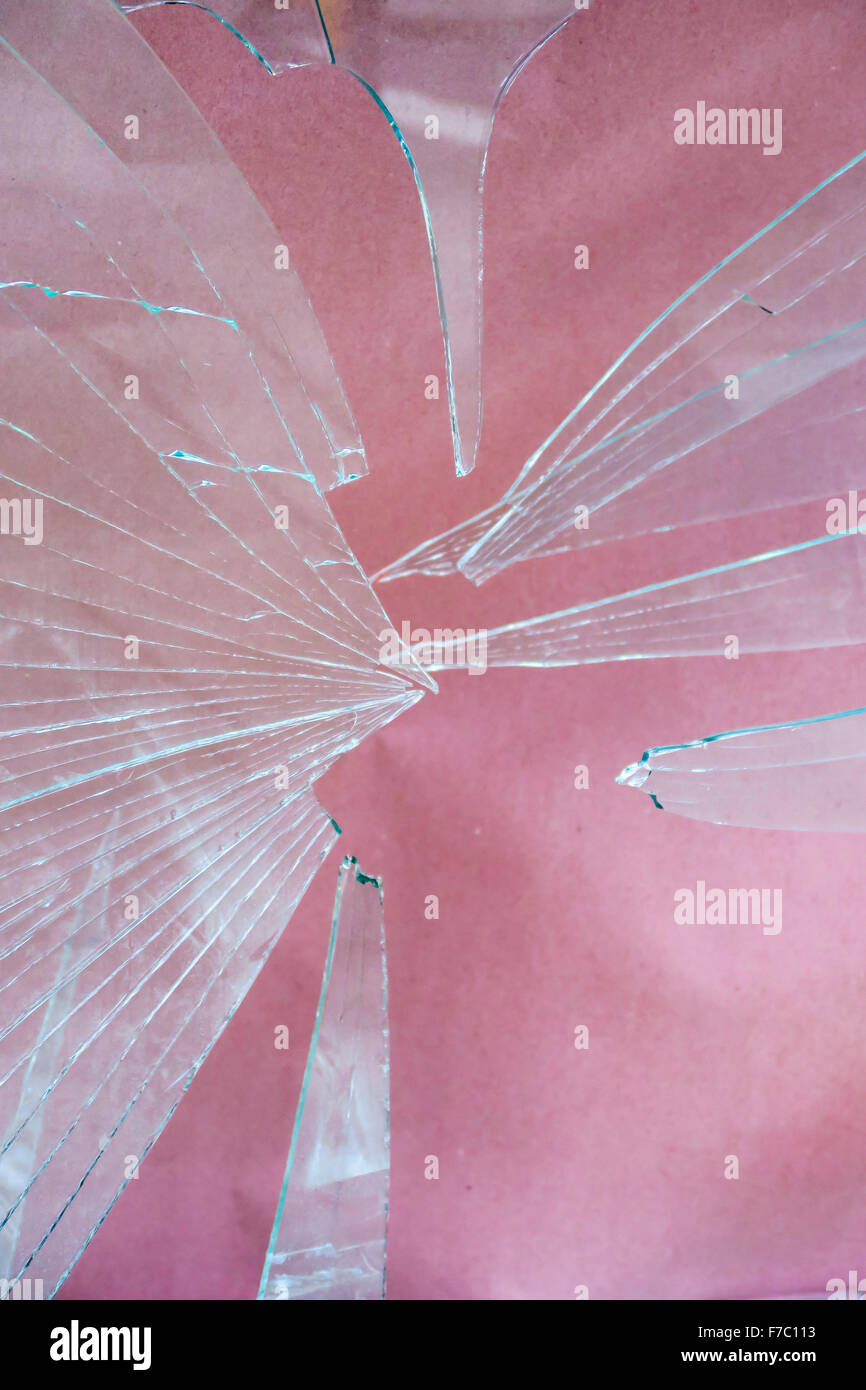 Broken Glass Window Stock Photo Alamy