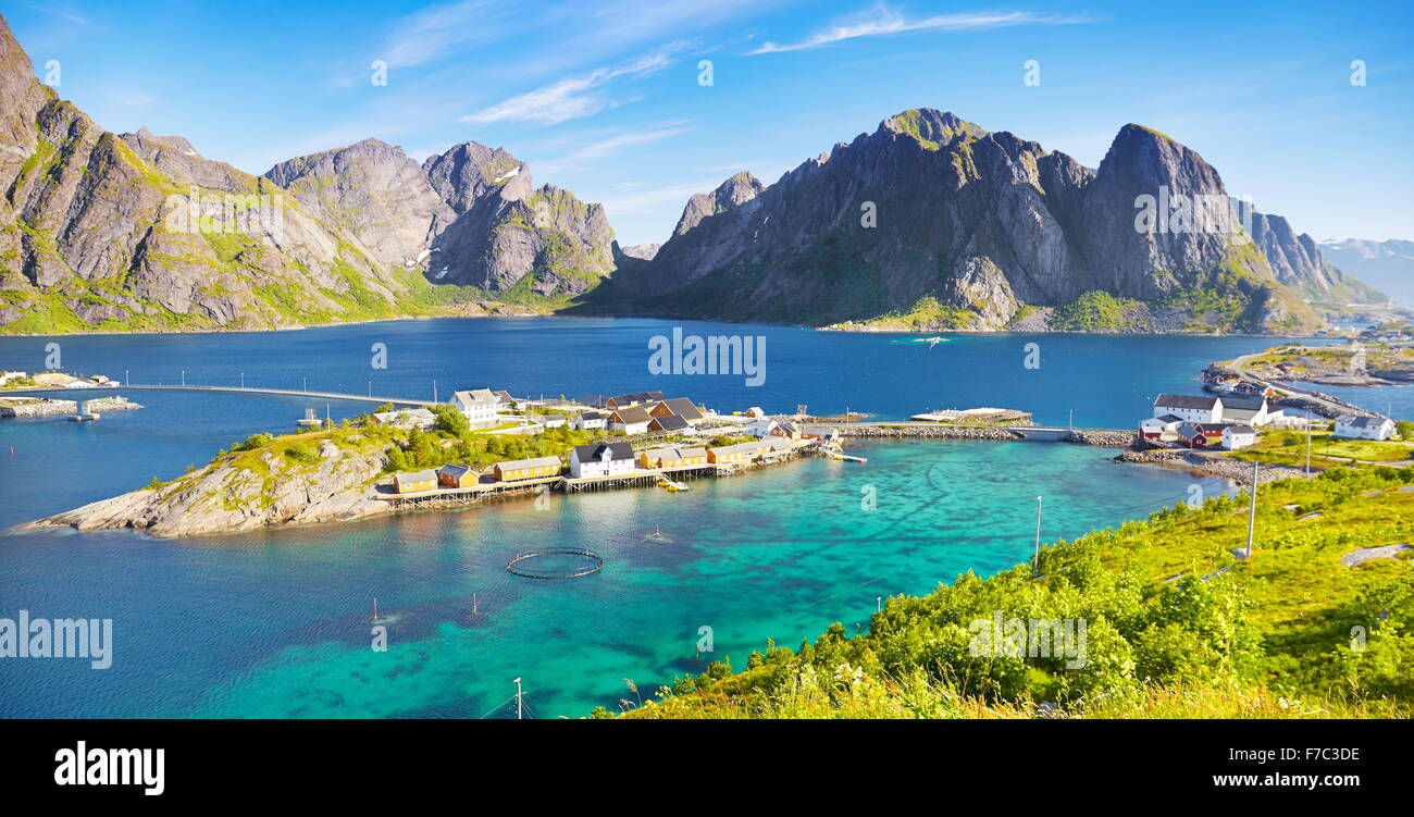 Lofoten Islands landscape, Moskenes, Norway Stock Photo