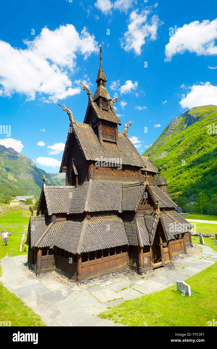 Borgund Stave Church, Sogn og Fjordane, Norway Stock Photo