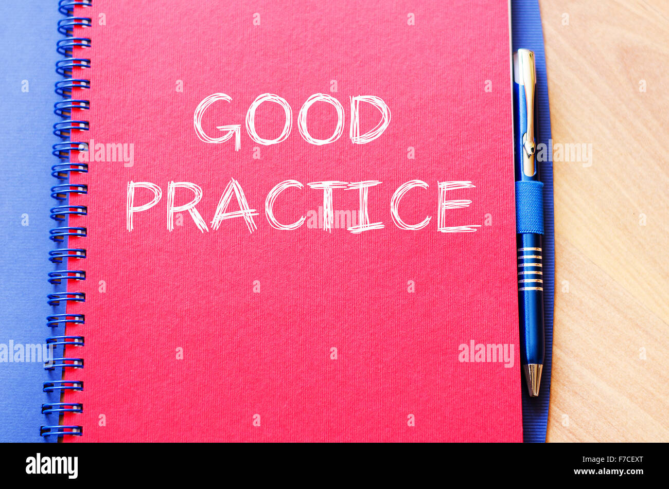 Good practice text concept write on notebook with pen Stock Photo