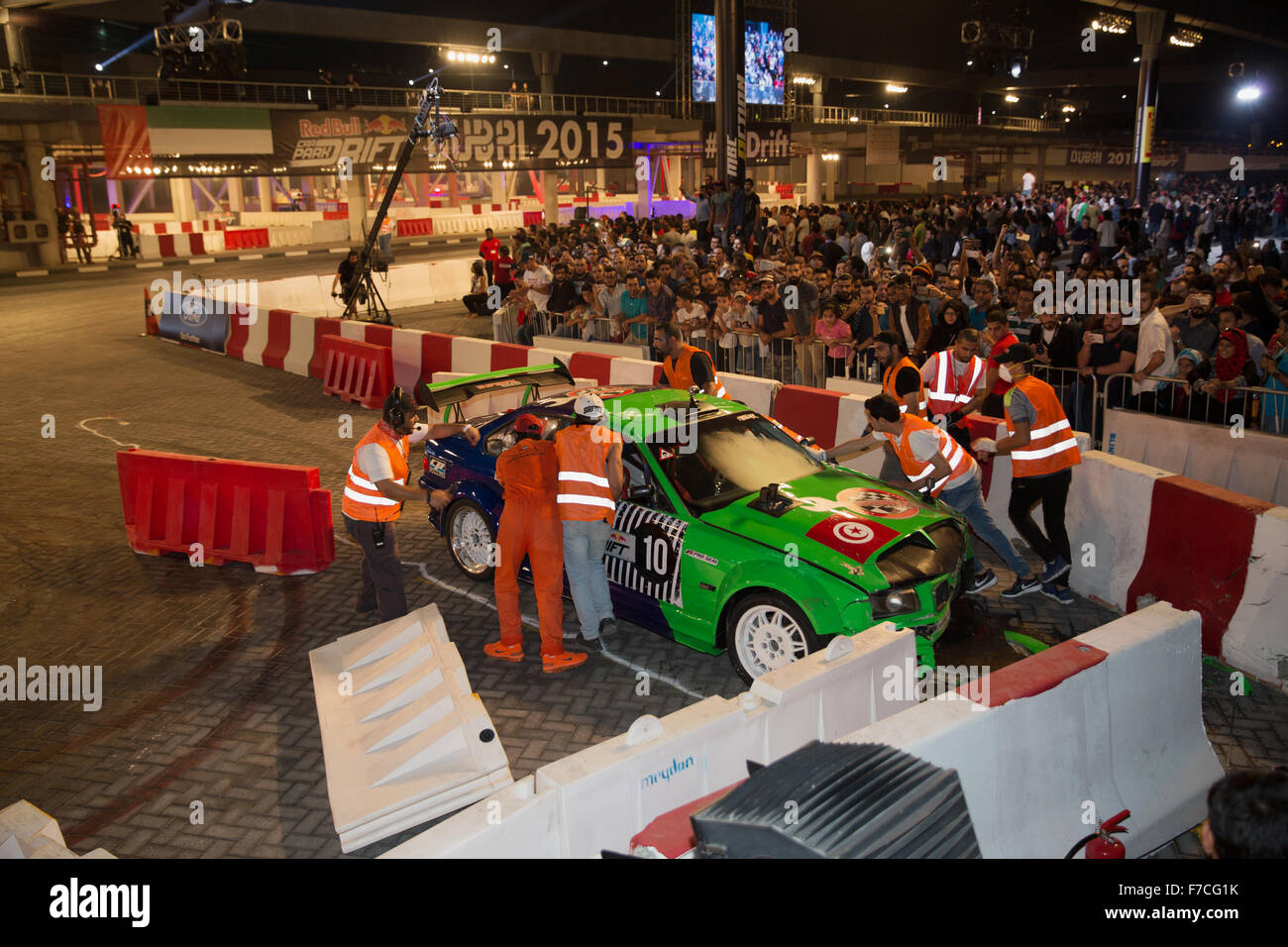 Red Bull Car Park Drift Final Meydan Dubai UAE Stock Photo