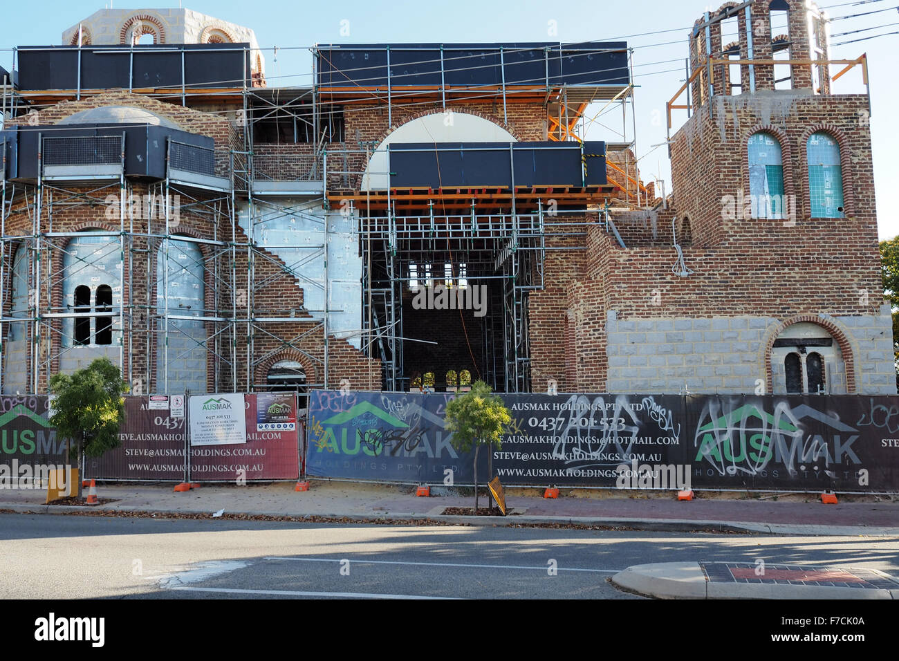 An Orthodox church under construction in North Perth, Western Australia Stock Photo Alamy