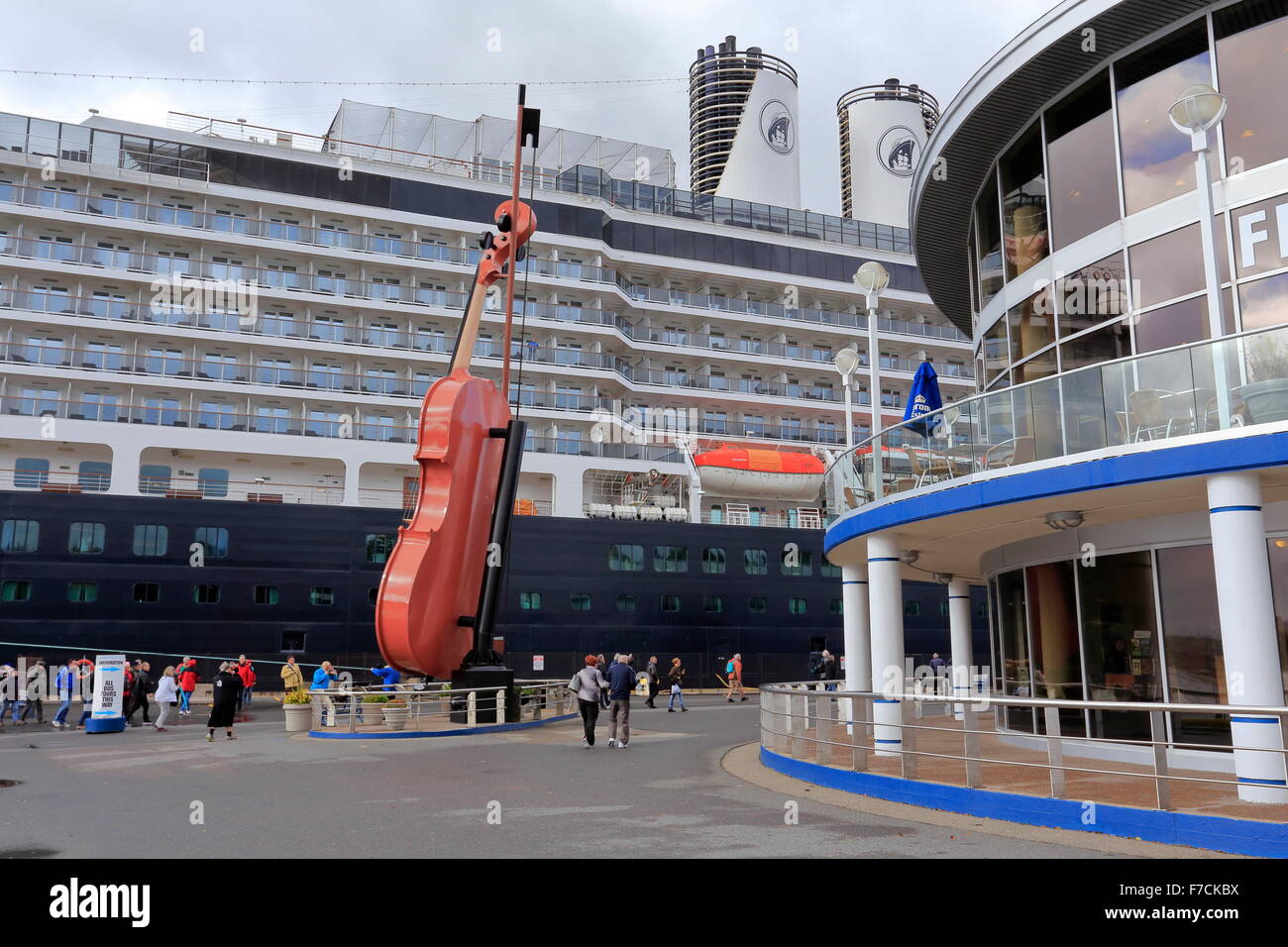 A cruise ship liner docked at the port in Sydney, Cape Breton, Nova Scotia, Canada Stock Photo