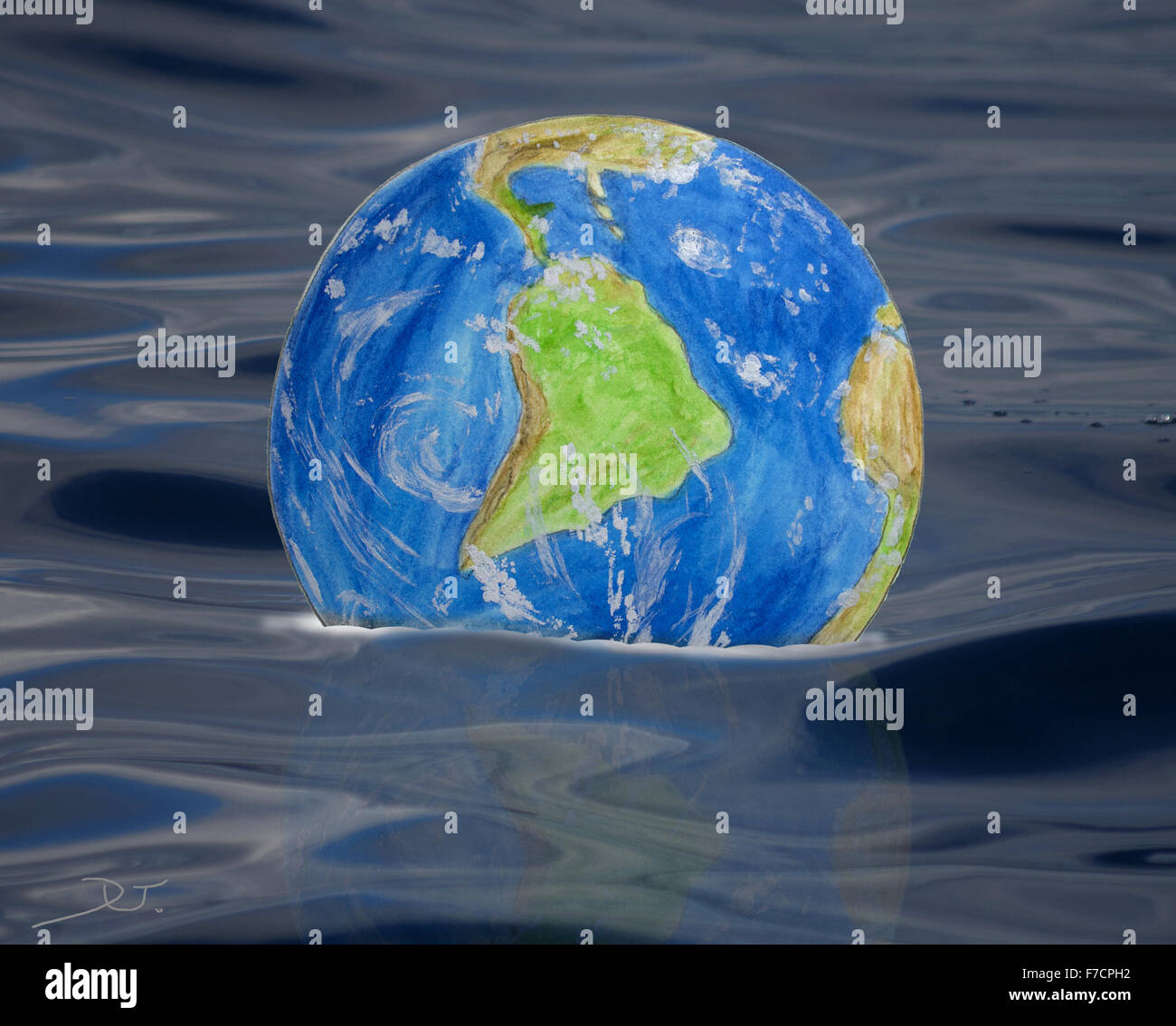 Earth is drowning Stock Photo