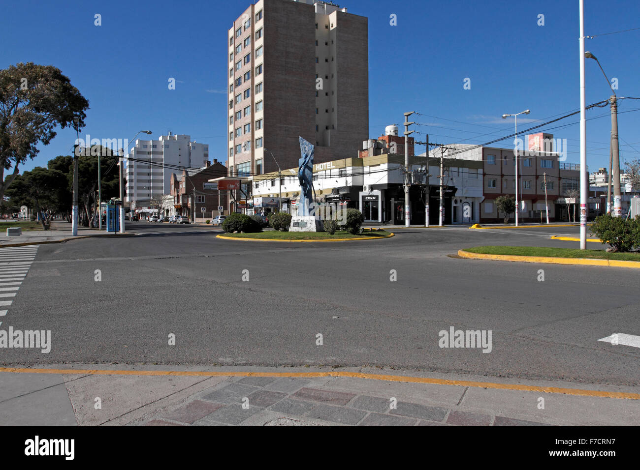 Avenue Julio Argentino Roca, Puerto Madryn, Chubut Province, Argentina Stock Photo