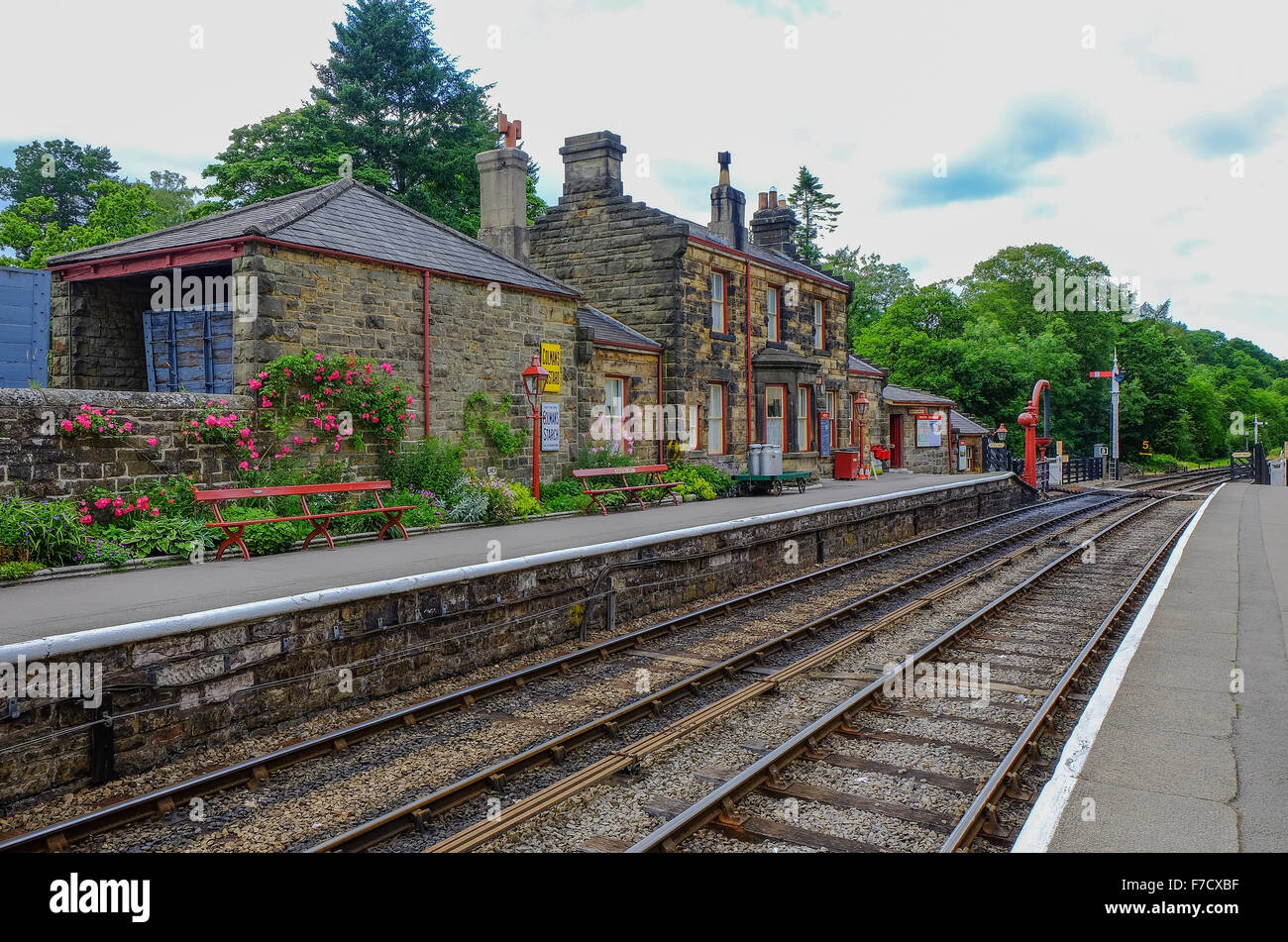 Goathland station on the North Yorks Moors Railway Stock Photo