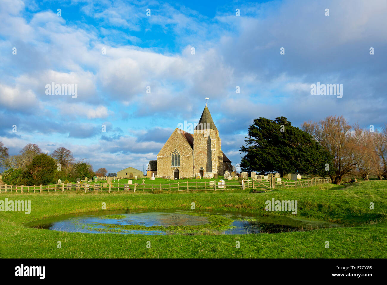 St Clement's Church, Old Romney, Romney Marsh, Kent, Stock Photo