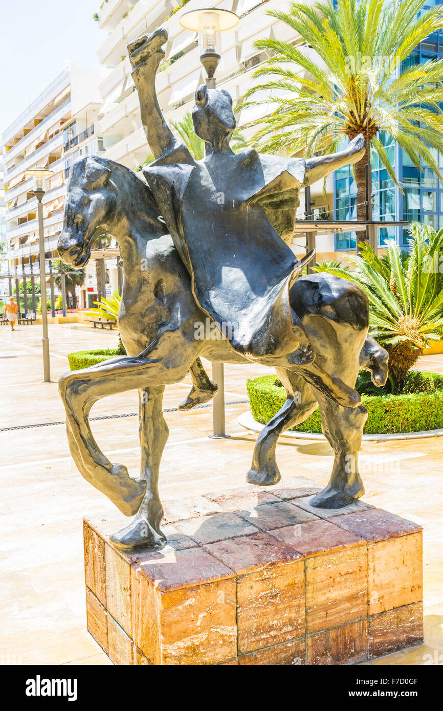 bronze sculptures by Dalí in Marbella Andalucia Spain Stock Photo