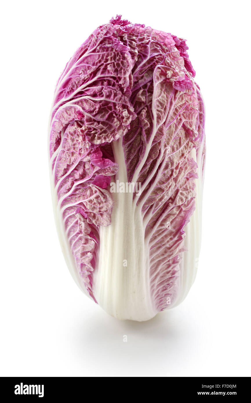 purple chinese cabbage isolated on white background Stock Photo