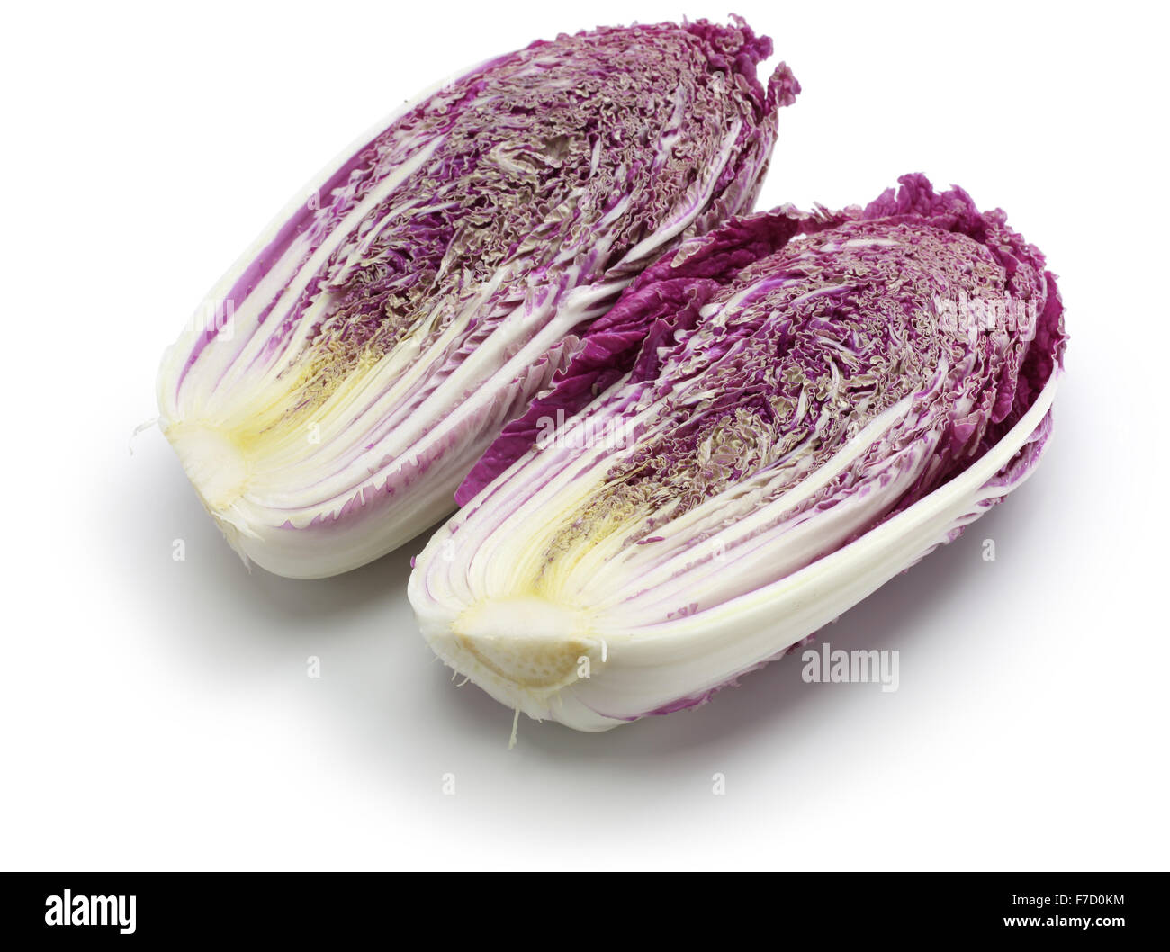 purple chinese cabbage isolated on white background Stock Photo