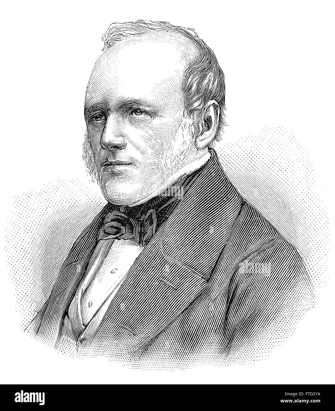 Sir Charles Lyell, 1st Baronet, 1797-1875, a British lawyer and geologist, Sir Charles Lyell, 1st Baronet, 1797-1875, ein britis Stock Photo