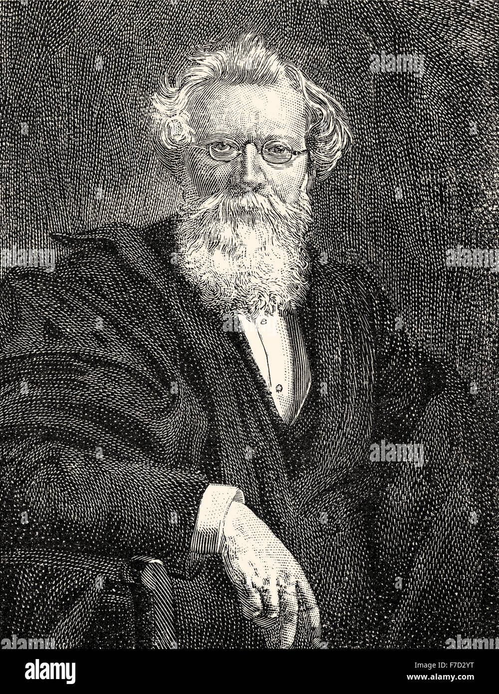 August Wilhelm von Hofmann, 1818- 1892, a German chemist Stock Photo