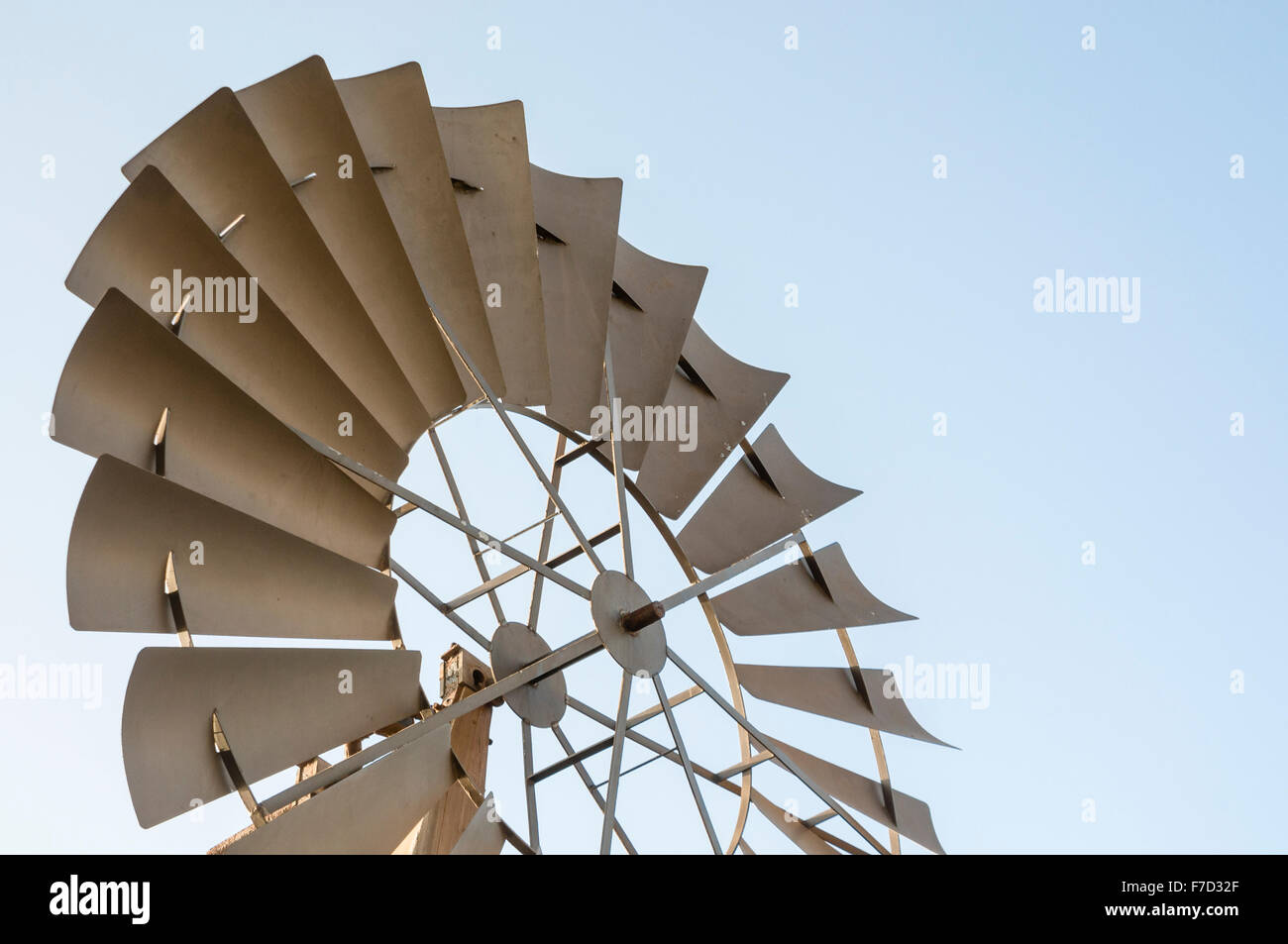 Spanish windmill turbine at a remote farm Stock Photo