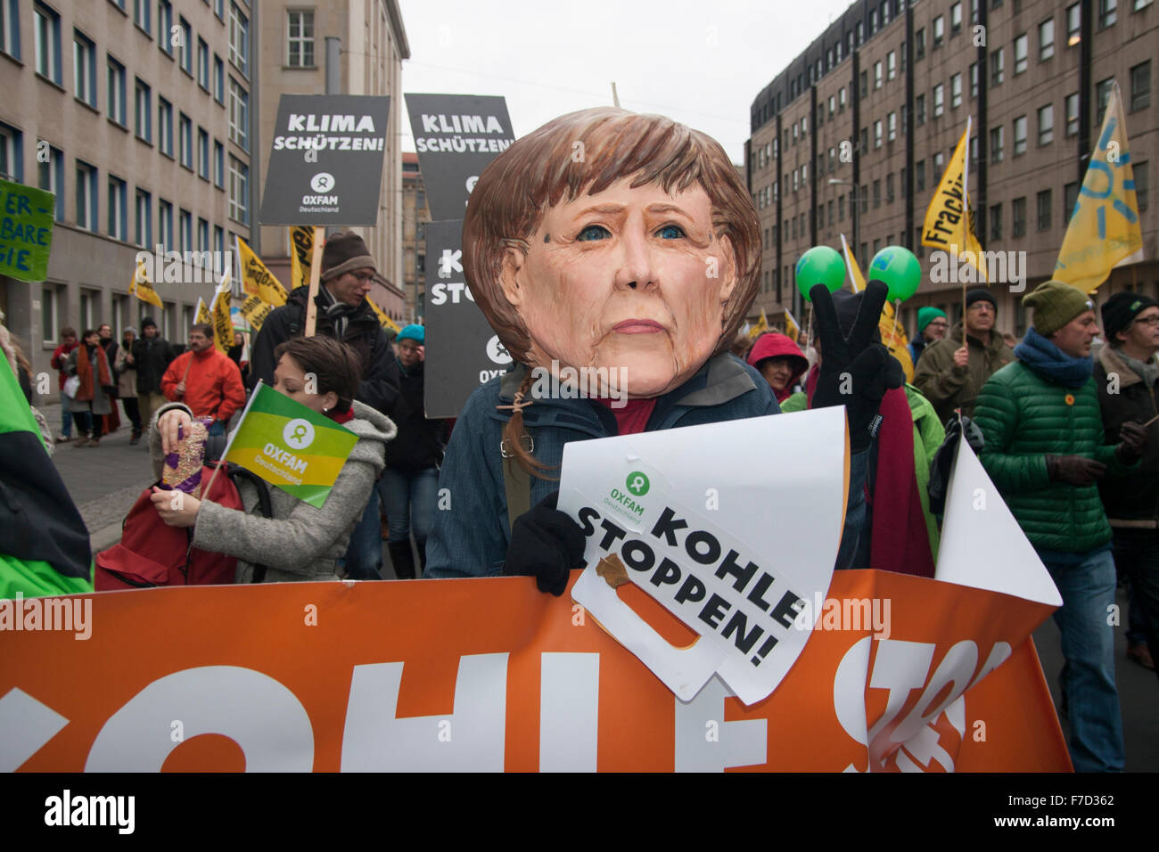 Global Climate March Berlin. Berlin, Germany. 'Stop coal' Stock Photo
