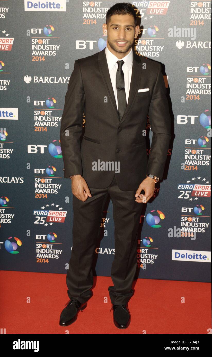 Amir Khan arriving at the awards ceremony on the red carpet Stock Photo