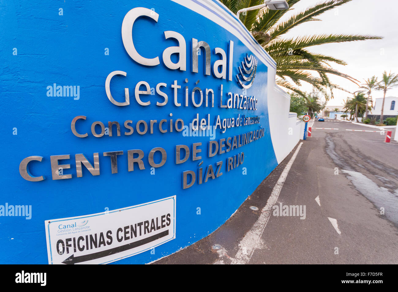 Canal Gestion Lanzarote, the main water treatment and desalinisation plant on the island. Stock Photo