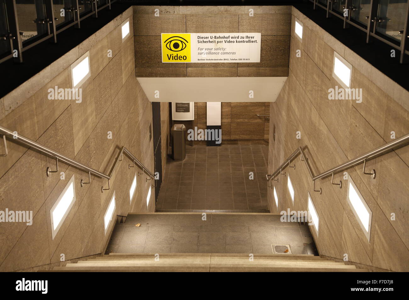entrance metro station unter den linden berlin Stock Photo