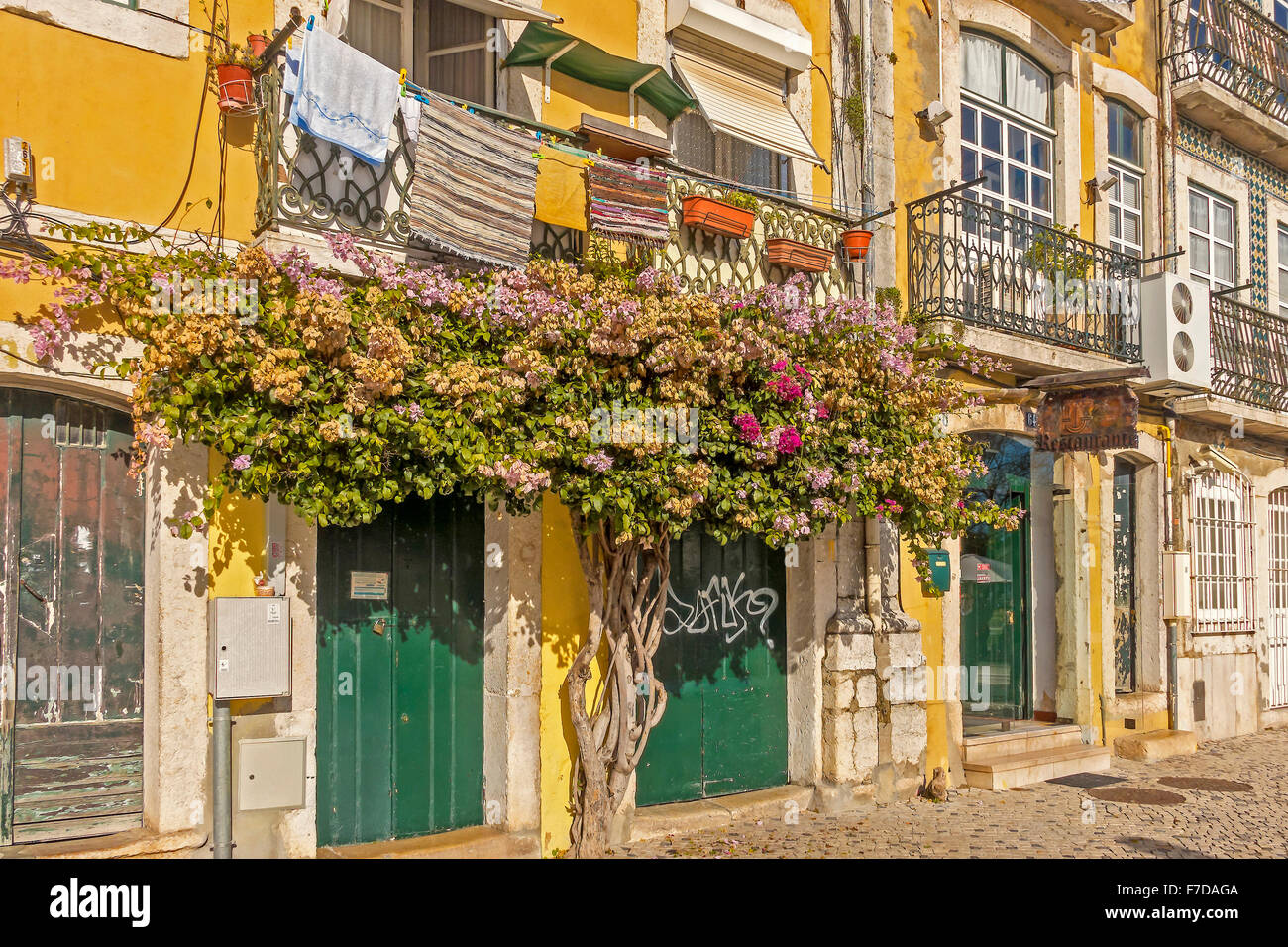 Colourful Houses Belem Lisbon Portugal Stock Photo Alamy