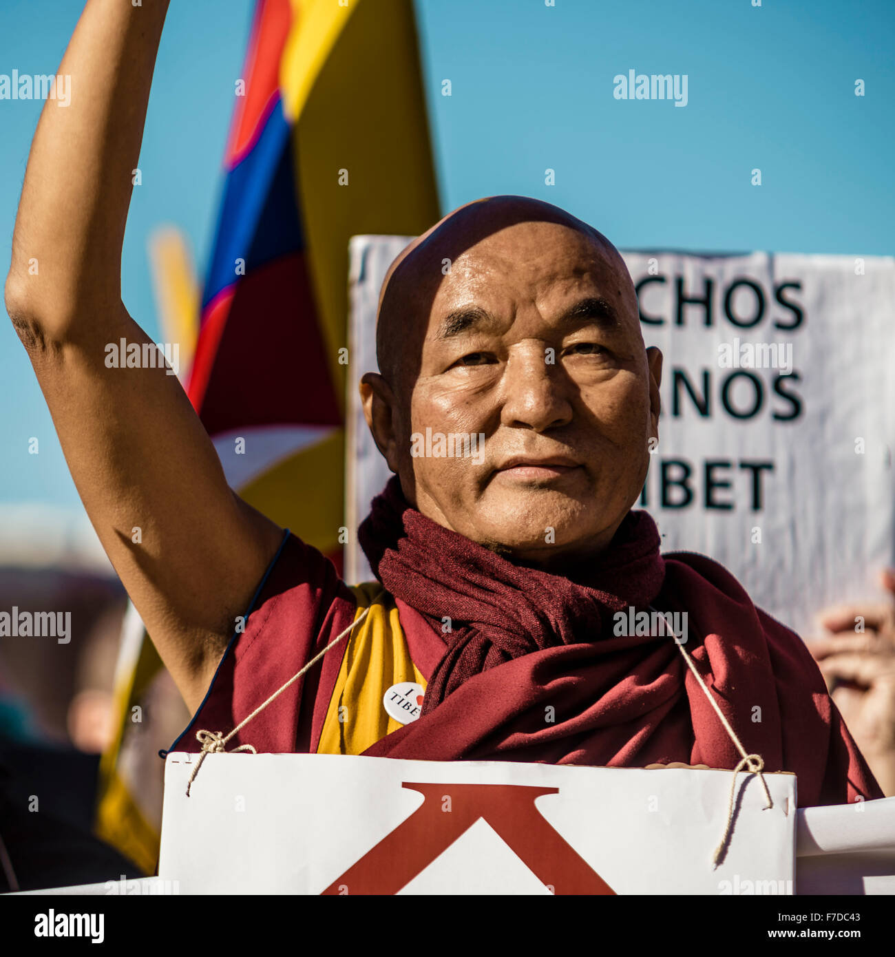 Barcelona, Spain. 29th November, 2015. THUBTEN WANGCHEN, a Buddhist