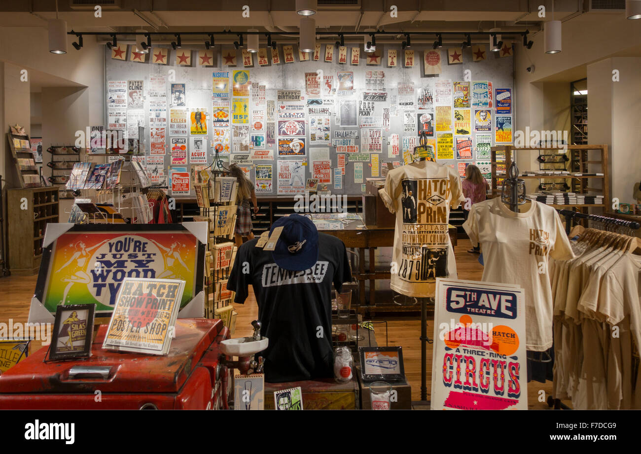 Hatch show print shop in Nashville Tennessee Stock Photo Alamy