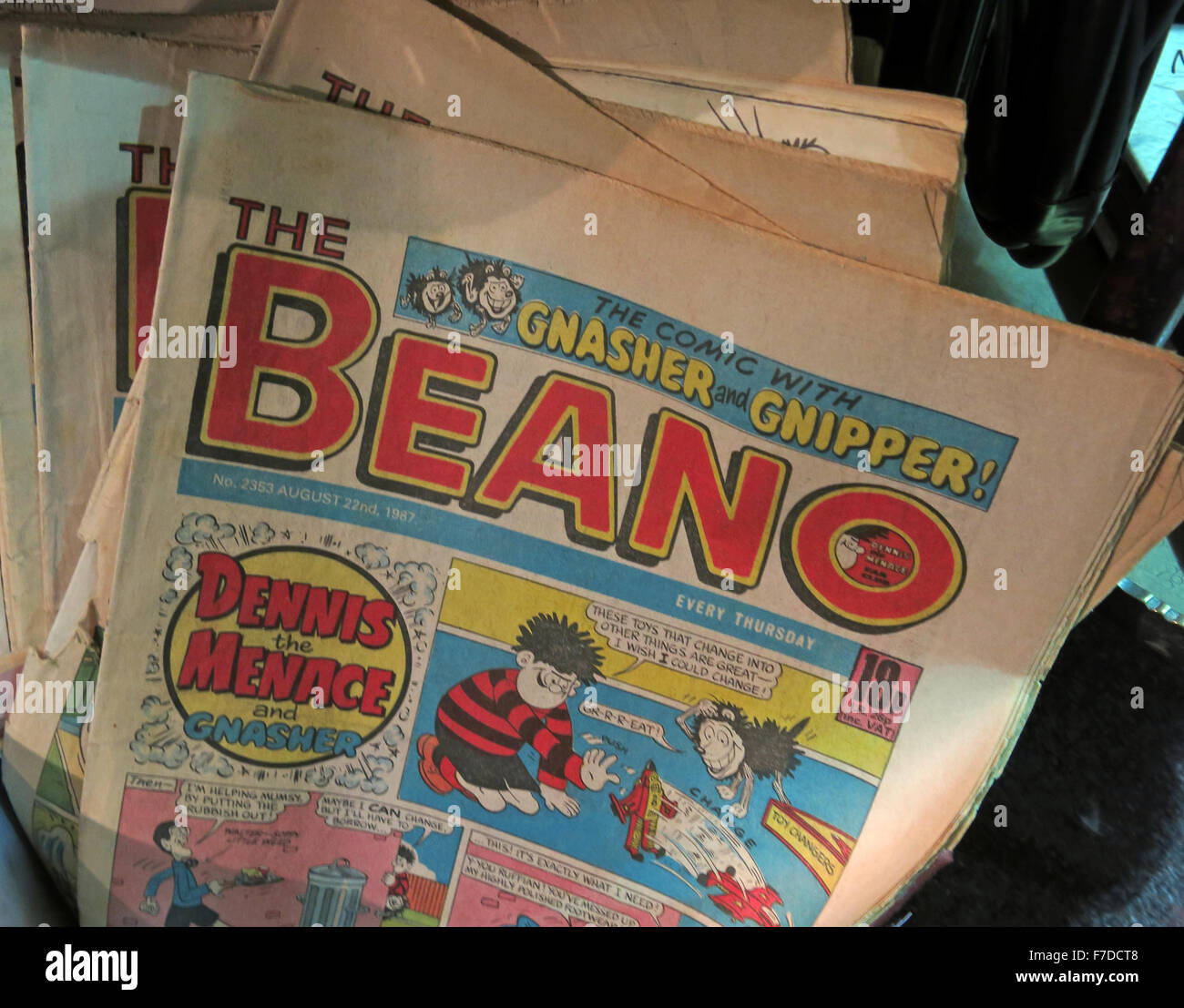 Collection of historic Beano Comics August 22nd 1987 Stock Photo